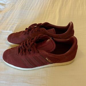 Adidas maroon suede leather GAZELLE athletic shoes
